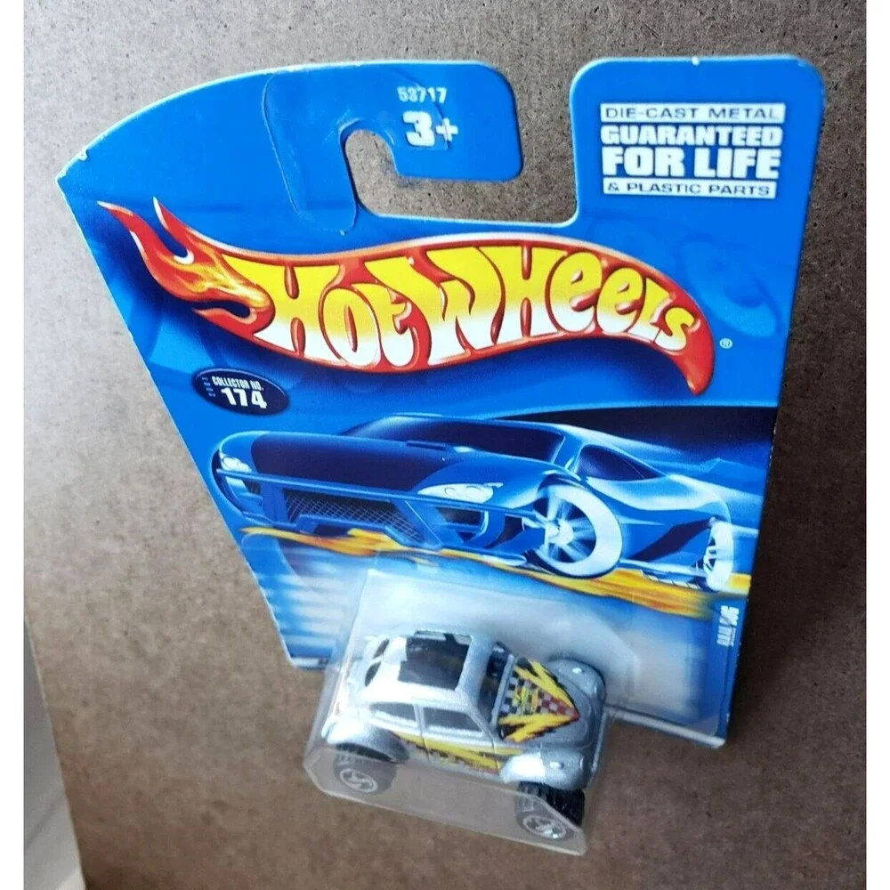 2001 Hot Wheels BAJA BUG Metallic Silver Mainline Collector 174 1:64 OR Sawblade